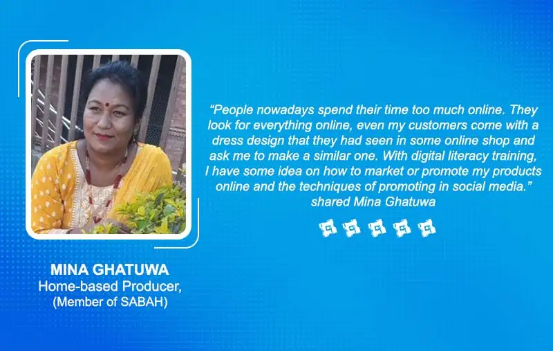 Ms. MINA GHATUWA, Home-based Producer, (Member of SABAH)
